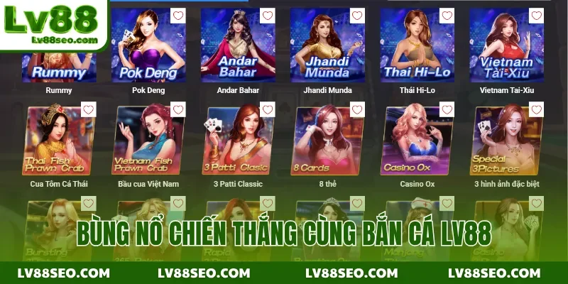 Bùng nổ chiến thắng cùng bắn cá LV88