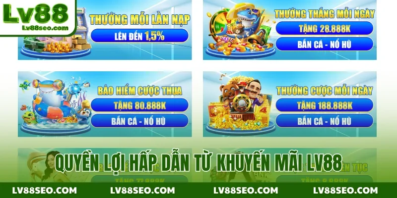 Quyền lợi hấp dẫn từ Khuyến mãi LV88